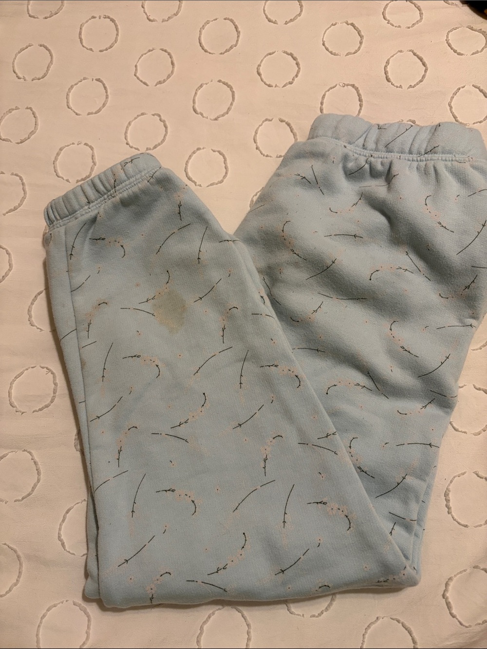 Vineyard Vines Pale Blue Joggers with Subtle Twig Print - Picture 3 of 5